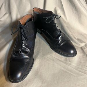 Etienne Aigner Black Leather Oxfords